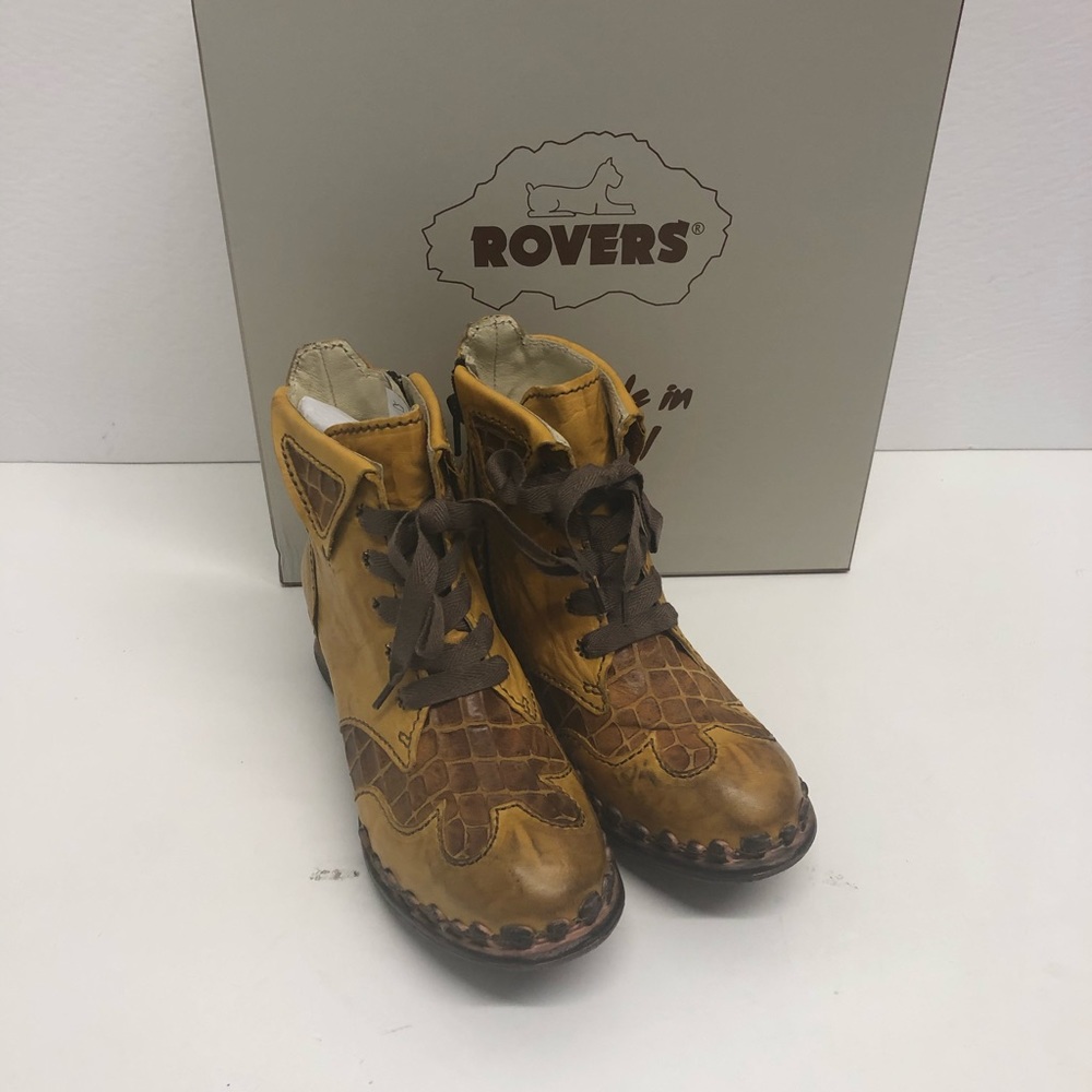 Rovers shoe boot side zipper mustard leather - Picture 2 of 5